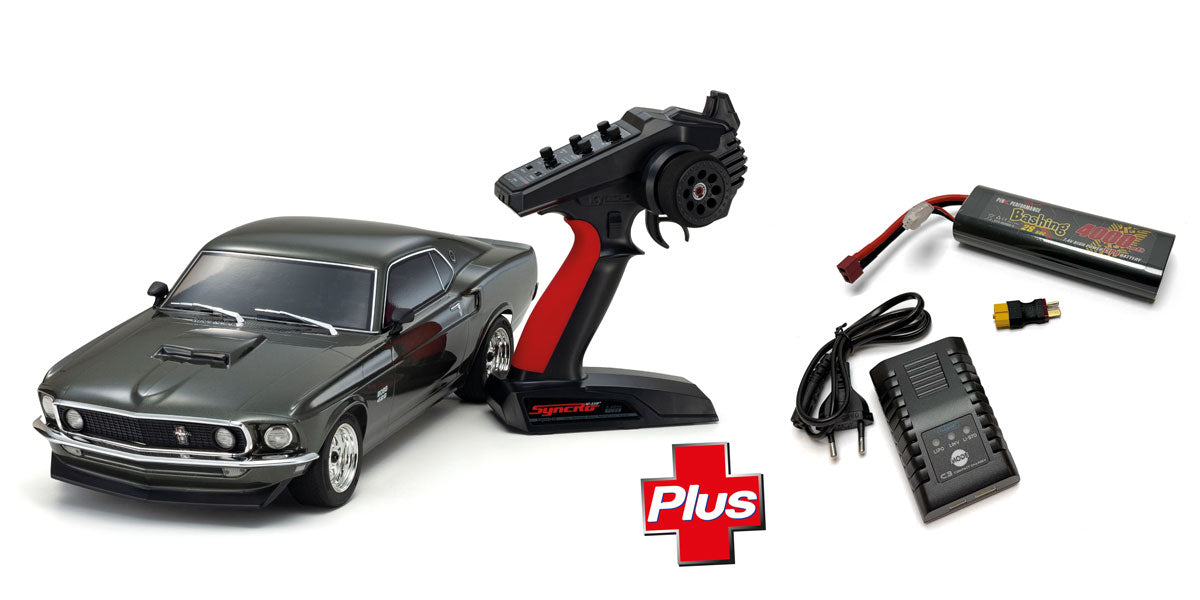 Kyosho Fazer FZ02 (L) Ford Mustang Boss 429 Black 1969 1:10 Full Set