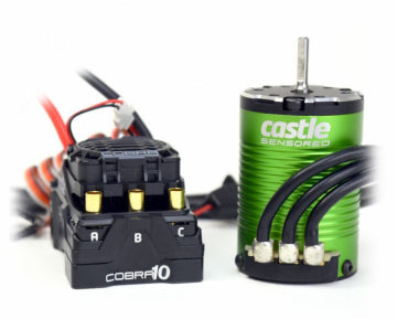 Castle Creations 010-0174-04 - Combo Cobra 10 6S ESC & 1406-7700kV Sensored Motor
