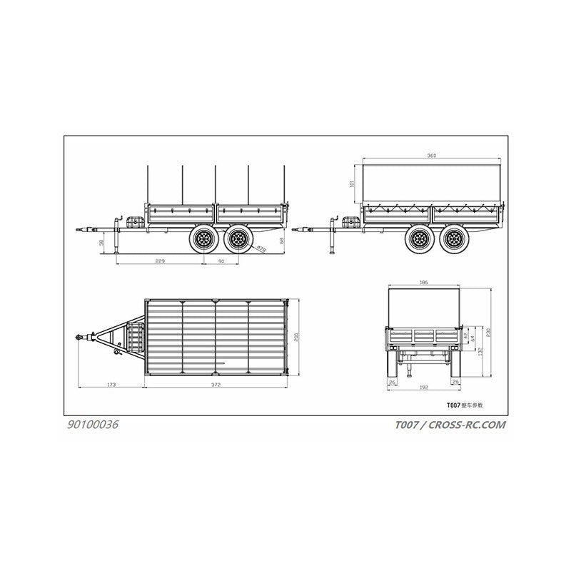 Tractor Trailer T007 1/10