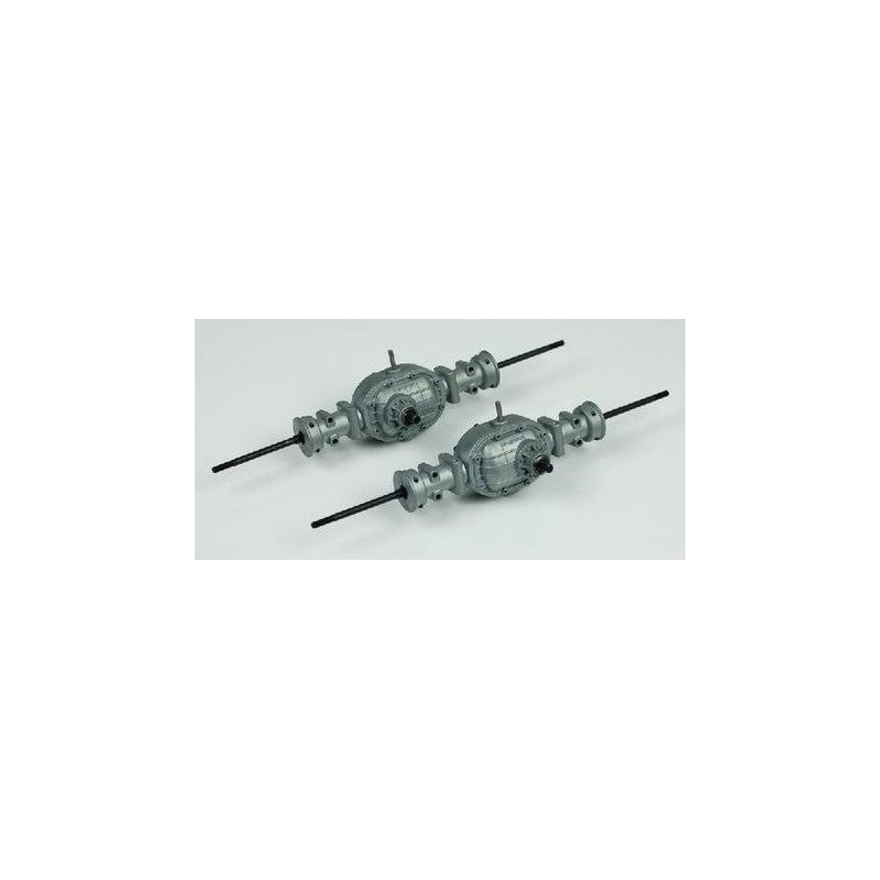 Eight wheel metal rear axle without suspension