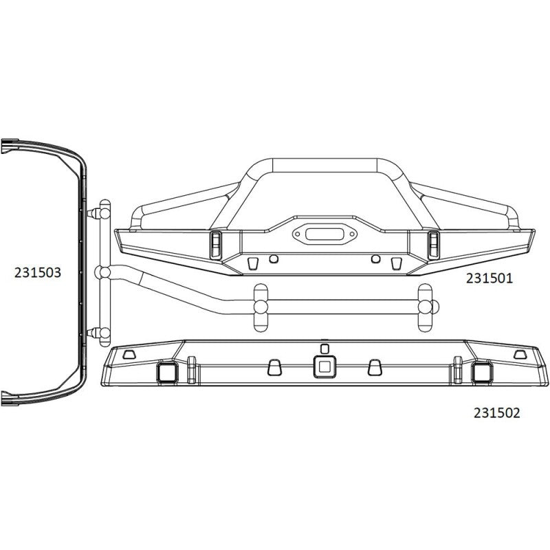 EMOX2 : front and rear bumper