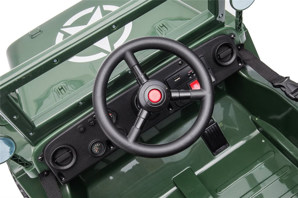 Azeno Desert Army Jeep 4x12V – El-bil til børn