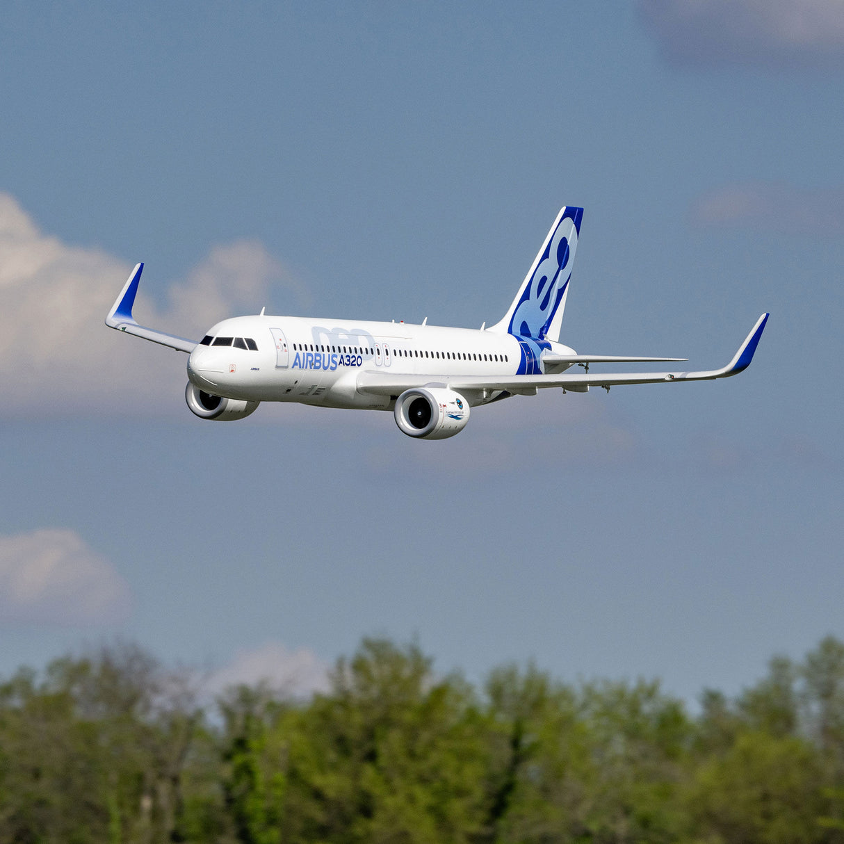 Airbus A320neo 1.5m Airliner Twin 64mm EDF BNF Basic with AS3X+ and SAFE Select (White)