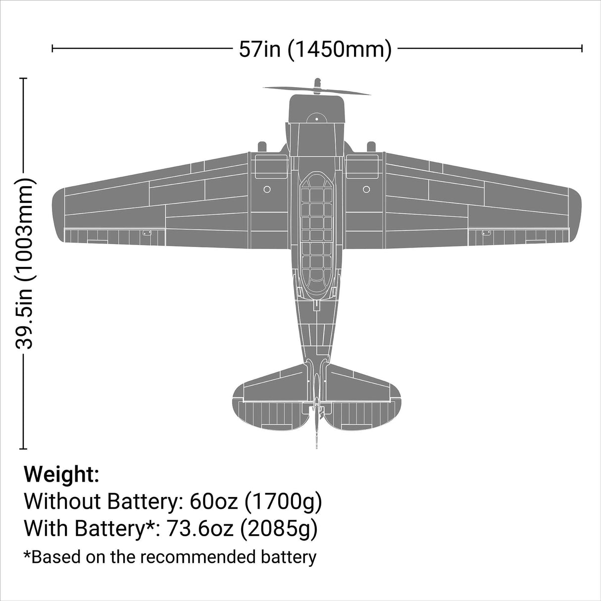 SNJ-5/AT-6 Texan 1.5m BNF Basic