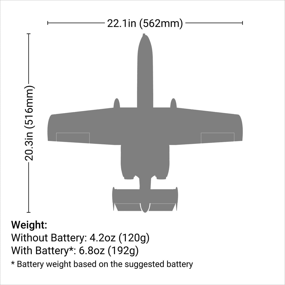UMX A-10 Thunderbolt II 30mm EDF BNF Basic