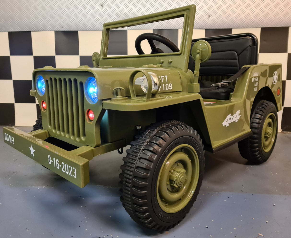 Electric children's jeep Willy 12 volts with remote control 1 person