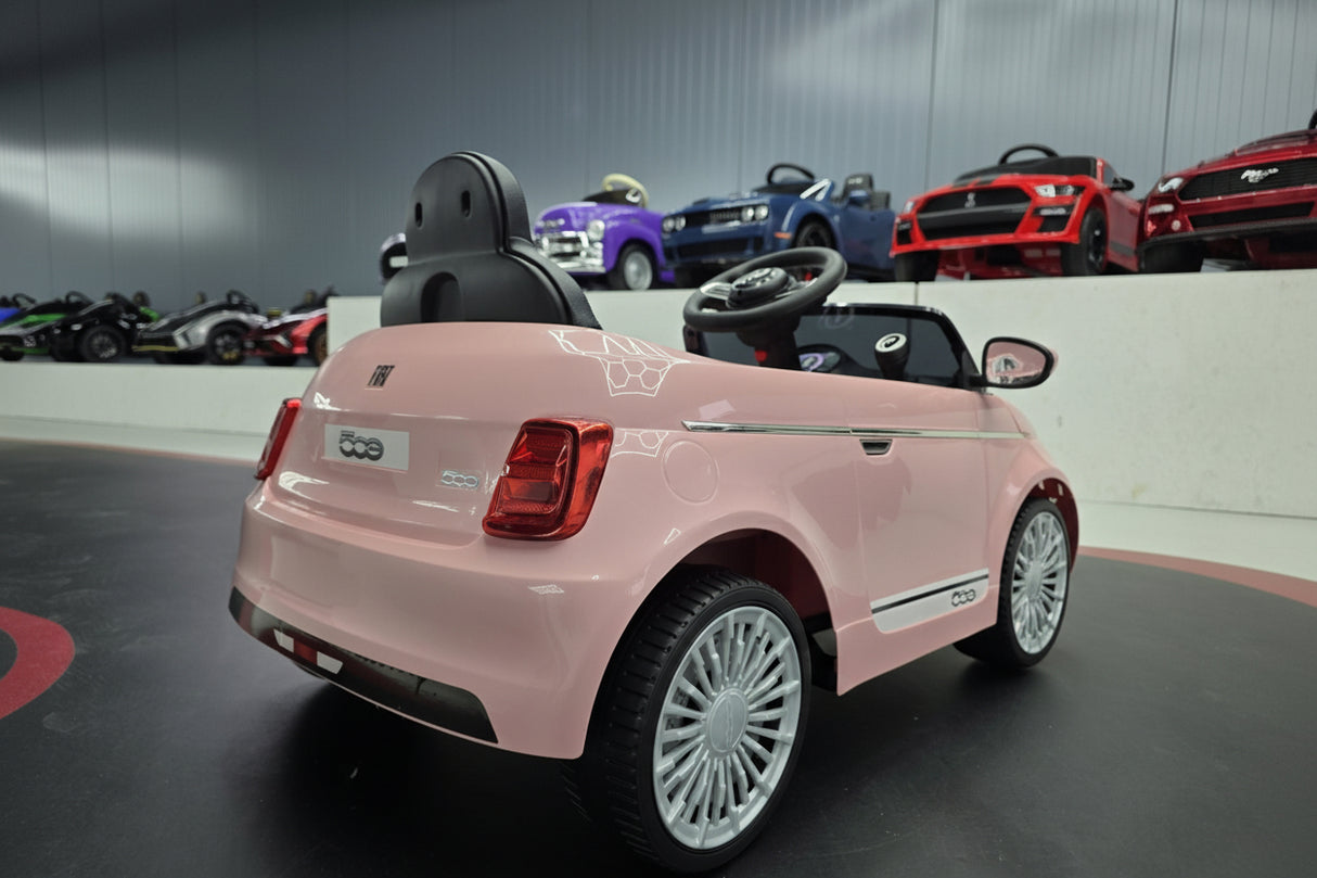 Fiat 500 elektrisk børnebil 12V pink