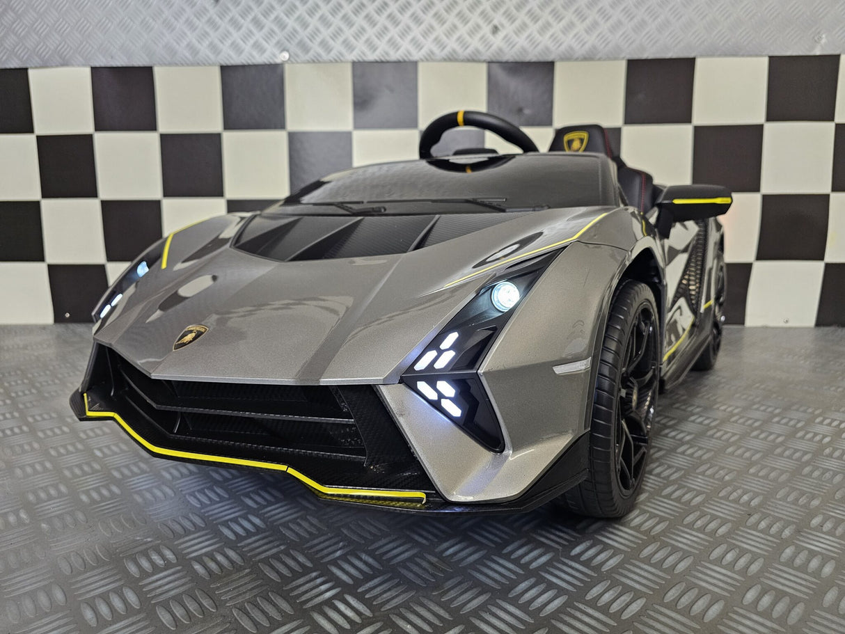 Electric children's car Lamborghini Auténtica 12 volt metallic gray
