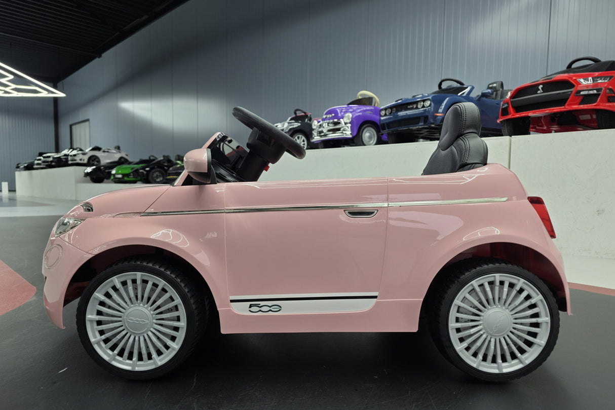 Fiat 500 elektrisk børnebil 12V pink