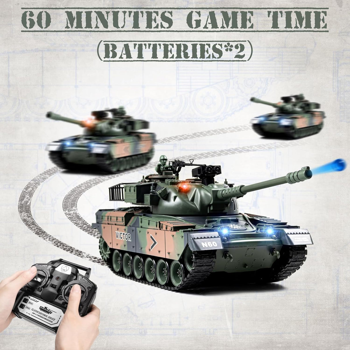Seriøs fjernstyret tank med ægte kugler, ægte røg, ægte bevægelser samt mulighed for vandkugler
