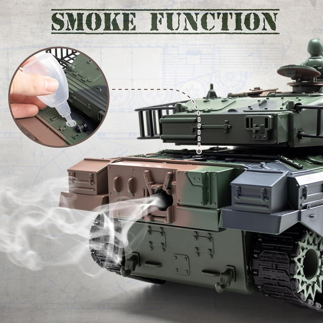 Seriøs fjernstyret tank med ægte kugler, ægte røg, ægte bevægelser samt mulighed for vandkugler