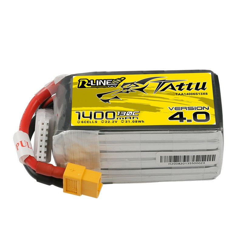 GENS ACE GE1TA-1400-6X6 - Gens ace Tattu-R LiPo 6S 22.2V-1400-130C XT60 78x39x42mm 225g