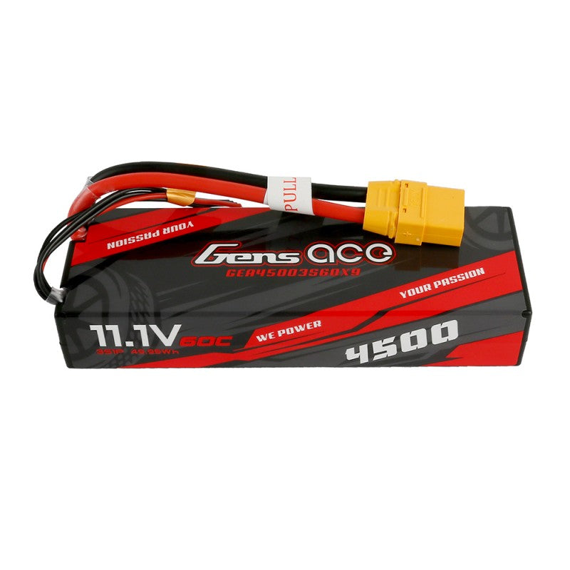 GENS ACE GE3-4500S-3X9-60 - Gens ace Bashing LiPo 3S 11.1V-4500-60C XT90 138x47x25mm 306g