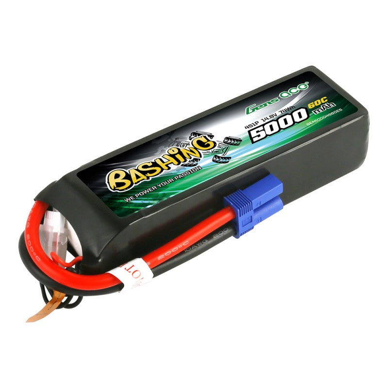 GENS ACE GE3-5000LP-4C5-60 - Gens ace Bashing LiPo 4S 14.8V-5000-60C EC5 136x42x34mm 440g Soft
