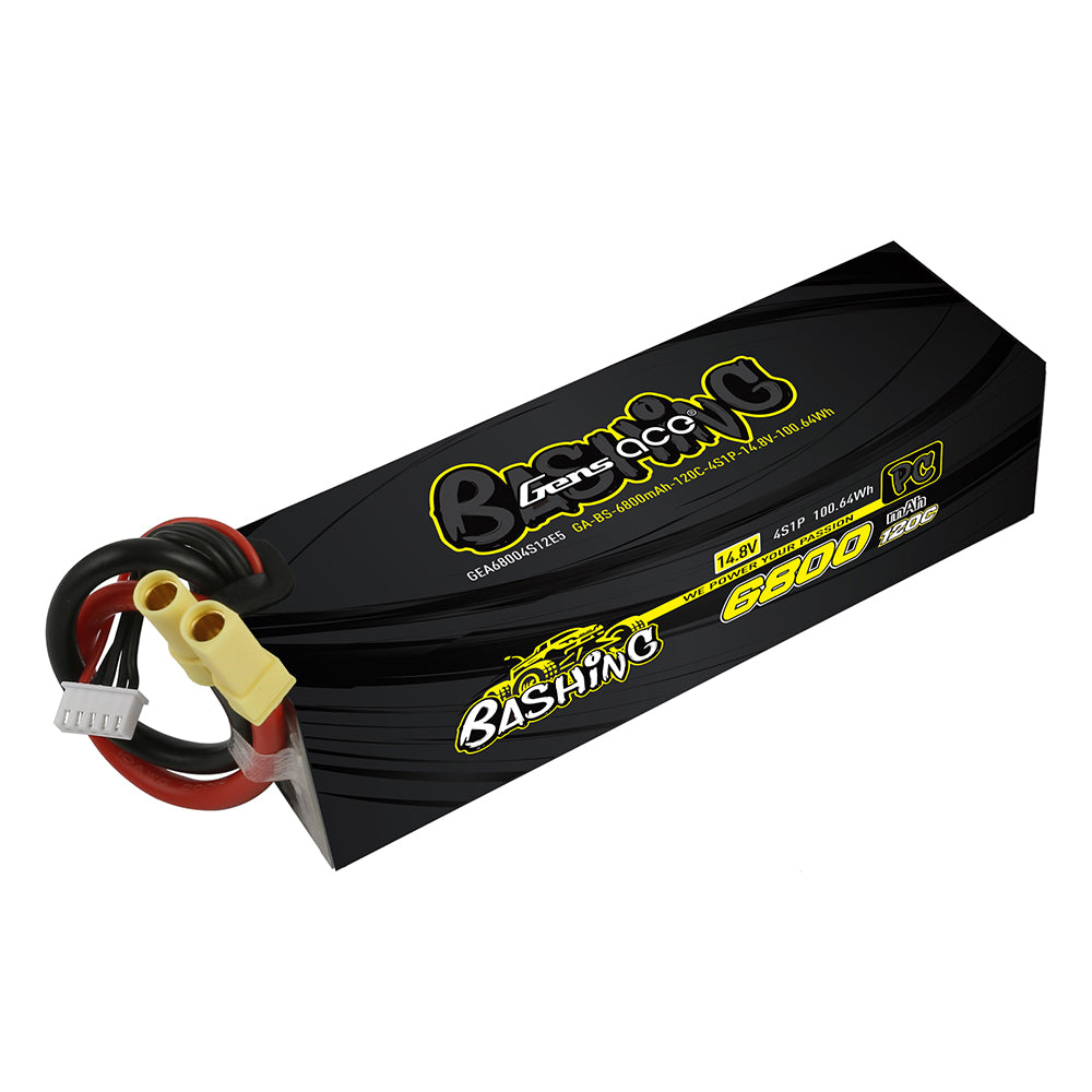 GENS ACE GE5-6800-4C5LL - GensAce Extreme Bashing LiPo 4S 14.8V-6800-120C EC5 157x48x41mm 675g