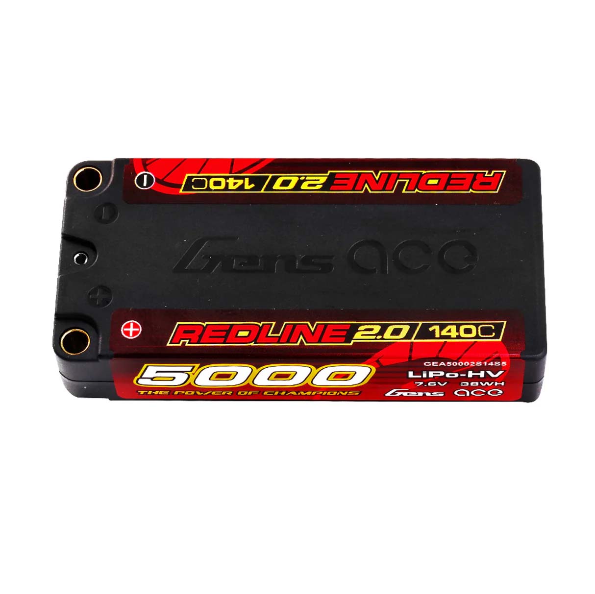 GENS ACE GEA50002S14S5 - GensAce Redline 2.0 Shorty 2S HV 7.6V-140C-5000 97x47x20mm 179g