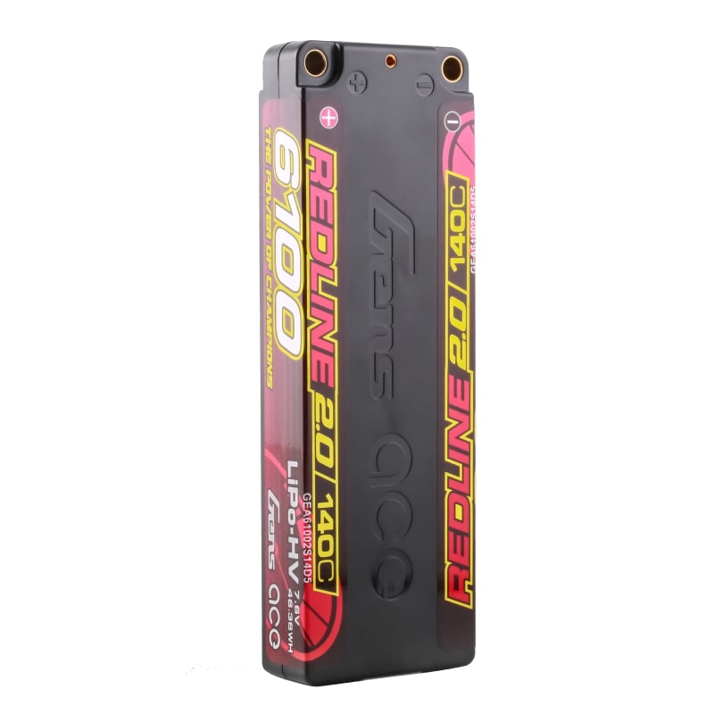 GENS ACE GEA61002S14D5 - GensAce Redline 2.0 Low Prof 2S HV 7.6V-140C-6100 139x47x18.5mm 226g