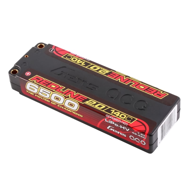 GENS ACE GEA65002S14D5 - GensAce Redline 2.0 2S HV 7.6V-140C-6500 139x47x22.5mm 265g