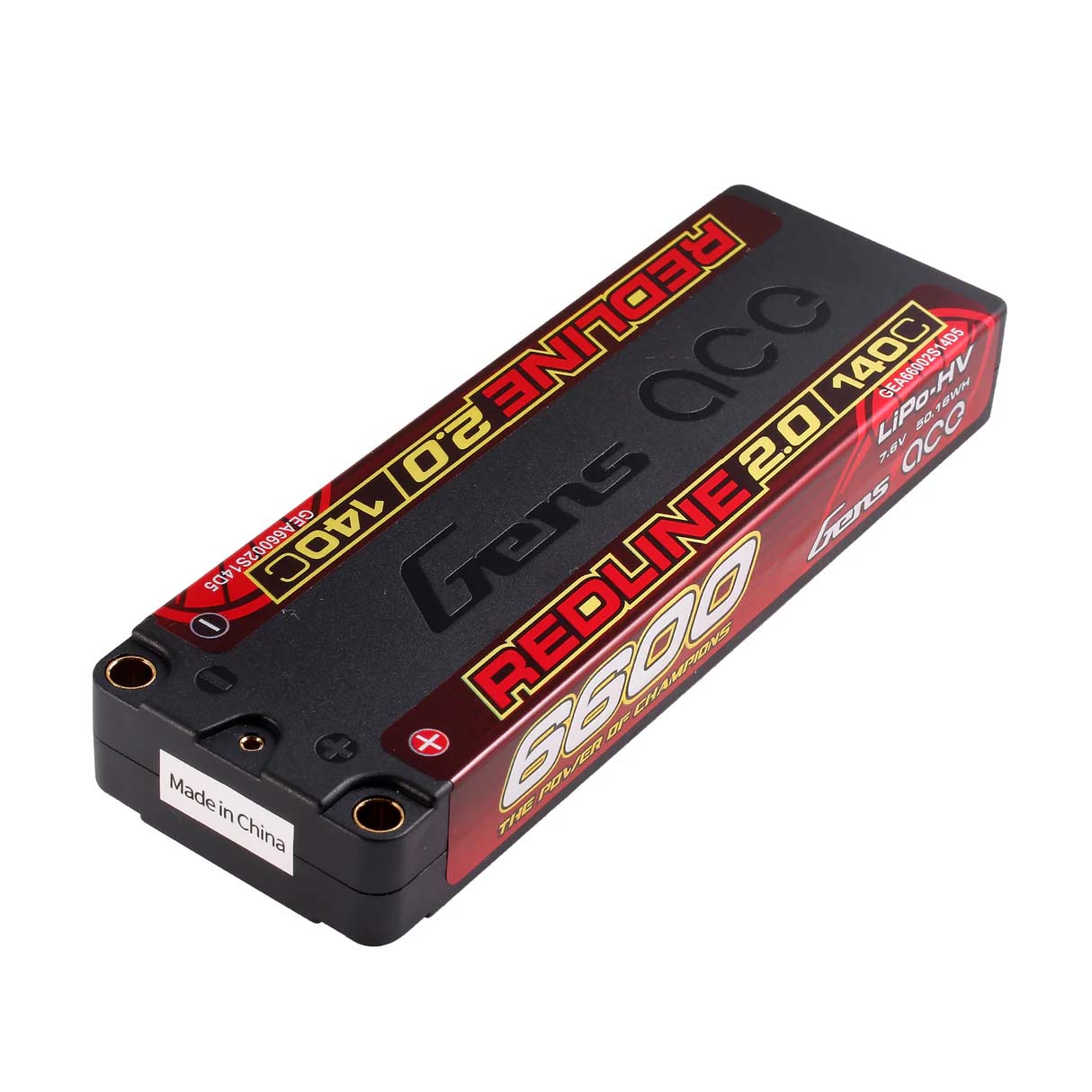 GENS ACE GEA66002S14D5 - GensAce Redline 2.0 2S HV 7.6V-140C-6600 139x47x20mm 244g