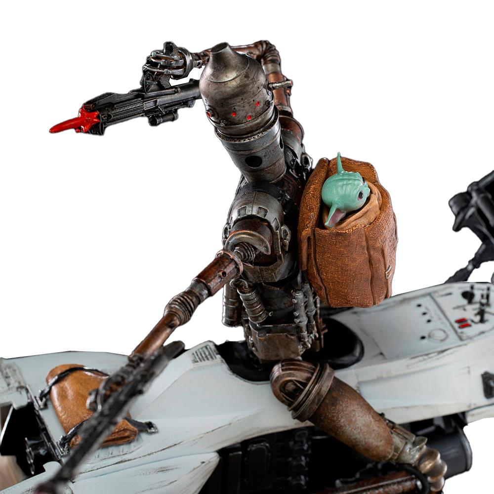 Iron Studios The Mandalorian - IG-11 and The Child Statue Deluxe Art Scale 1/10