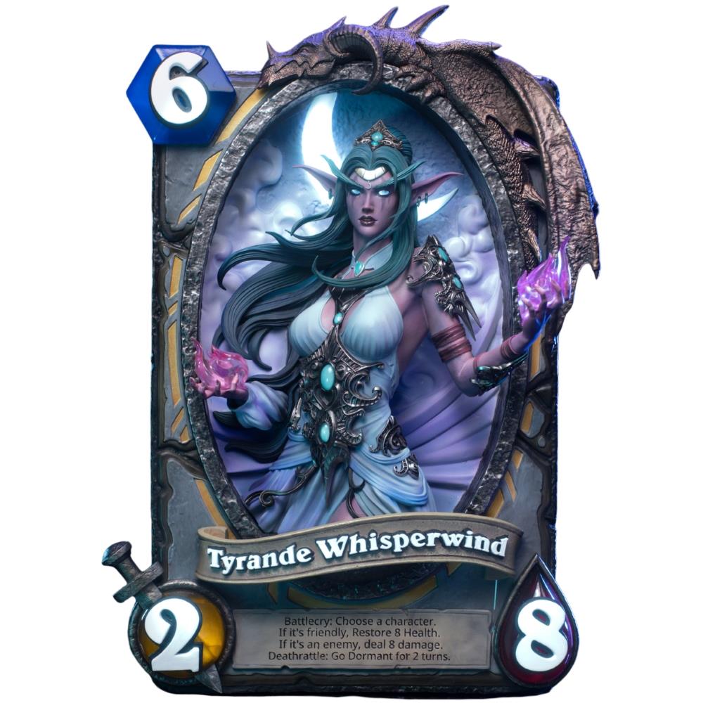 HEX Blizzard Hearthstone Tyrande Whisperwind Art Frame Statue