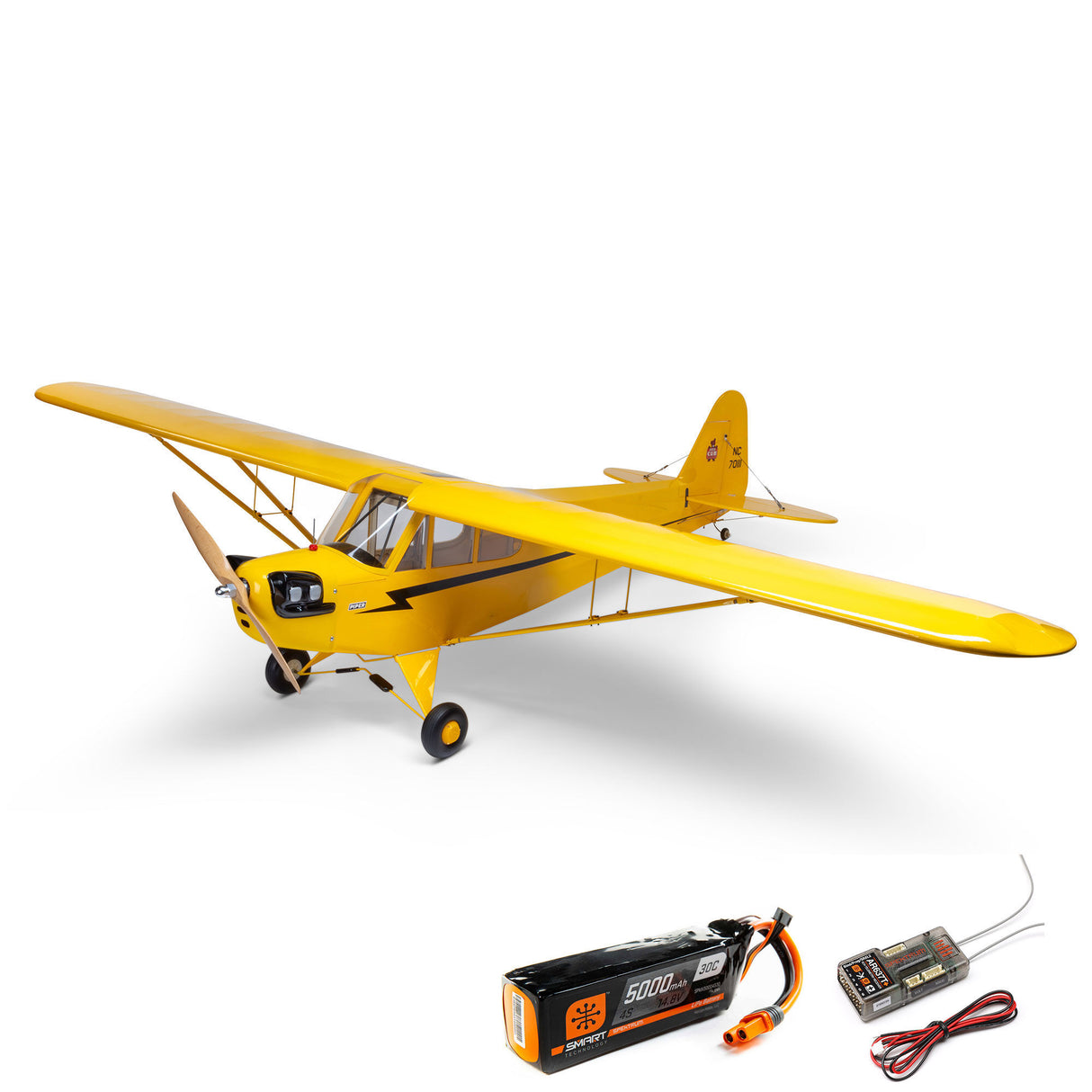 J-3 Cub 10cc 85" PNP with Receiver and Battery