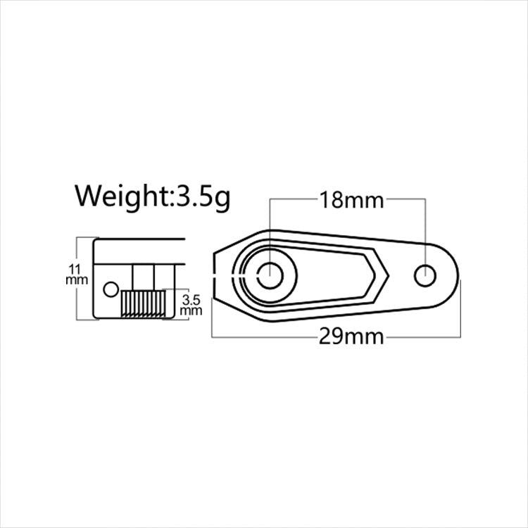 POWER HD HD-AP1811 - Power HD Aluminum Servo Horn 18mm height 11mm 25th