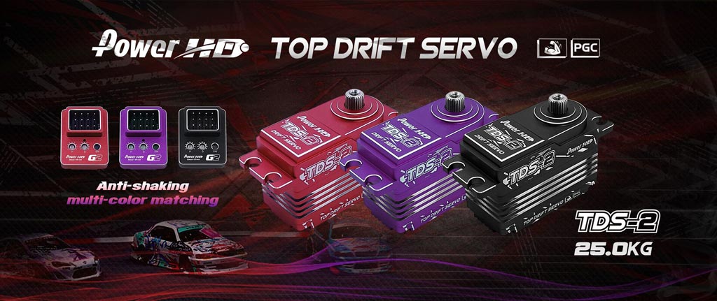 POWER HD HD-TDS-2P - Servo Power HD TDS-2 Purple Low Profil Drift HV 25kg/0.09s