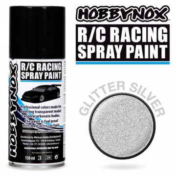 Hobbynox 924 - Glitter Silver R/C Racing Spray Paint 150 ml