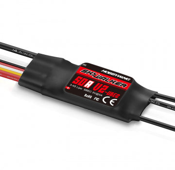 Hobbywing 30216400 - Skywalker 50A 6S V2 UBEC ESC Airplane 3-6S
