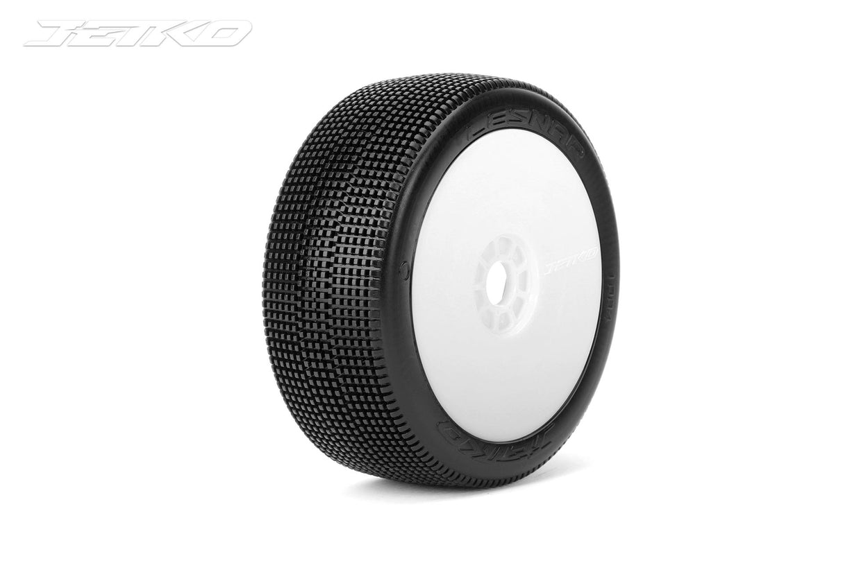 JETKO JK1004CSRW - Jetko Lesnar Composite Soft 1:8 Buggy Pre-glued White Revo Rims 2 pcs