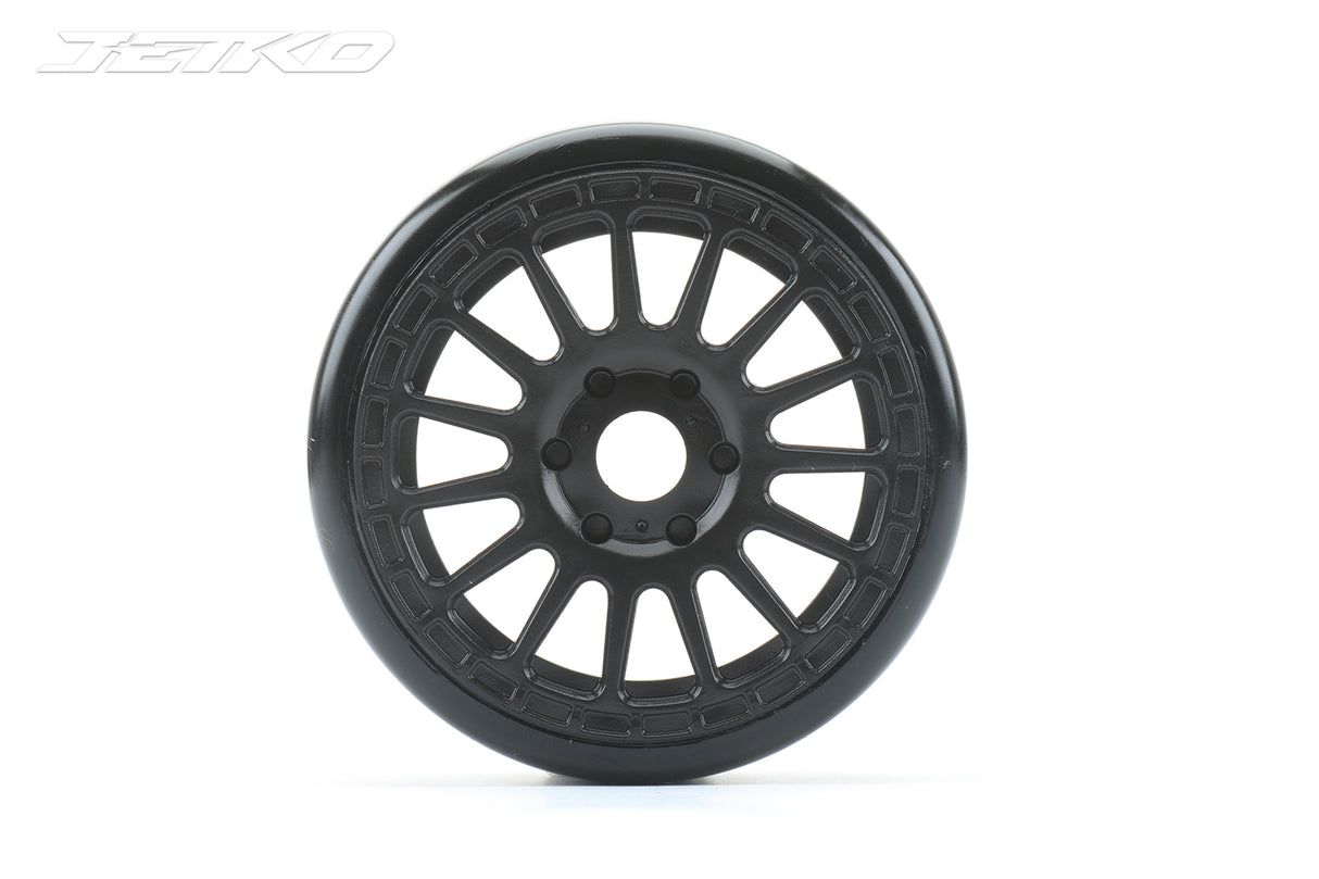 JETKO JK1101RBSS - Jetko Buster Super Soft belted 1:8 GT Pre-glued Black Claw Rims 2 pcs