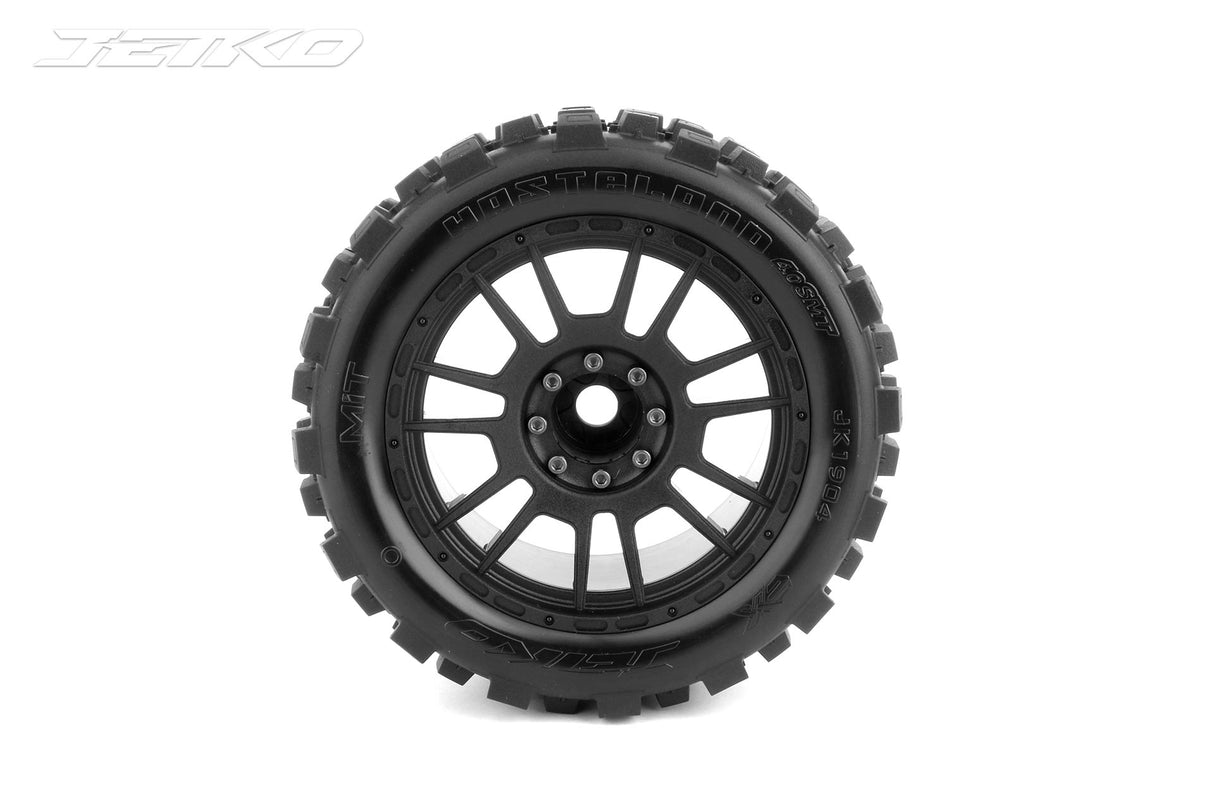 JETKO JK1904CB - Jetko EX Tyre MT Wasteland Belted 4.0" Black Wheel 12-17mm 2 pcs