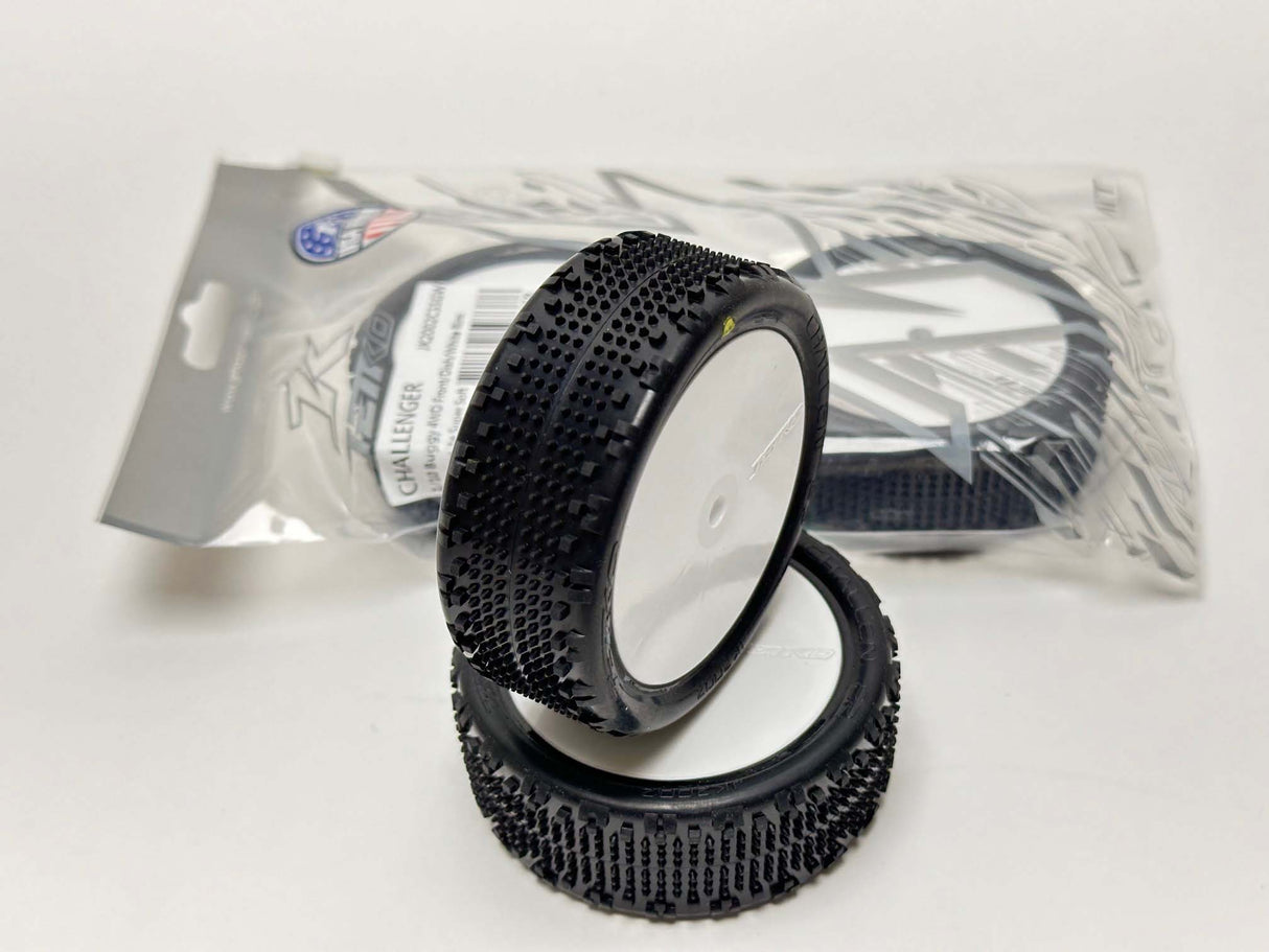 JETKO JK2002CSSGW - Jetko Challenger 4wd 1:10 Buggy 2.2 Front Tyres White Wheel S.Soft