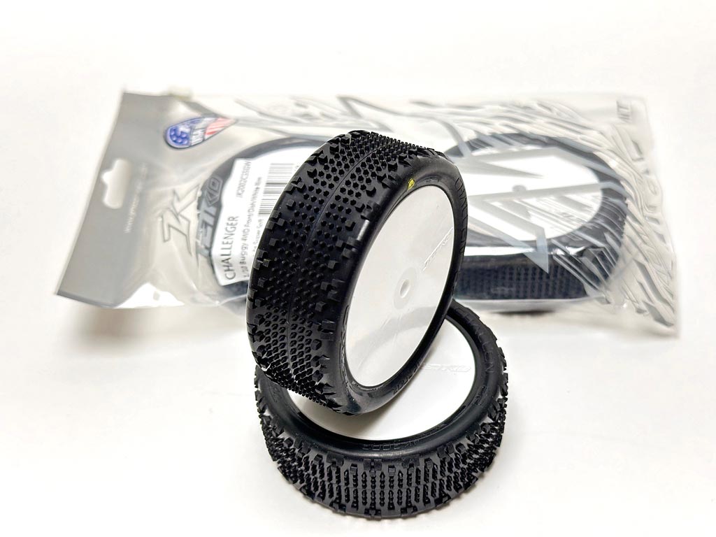 JETKO JK2002CSSGW - Jetko Challenger 4wd 1:10 Buggy 2.2 Front Tyres White Wheel S.Soft