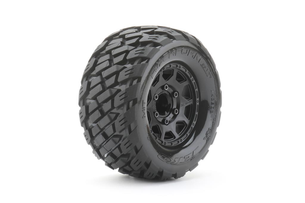 JETKO JK2803CBTRX - Jetko EX Tyre MT Rockform Black Wheel 2.8" TRX Rustler-Hoss 2 pcs