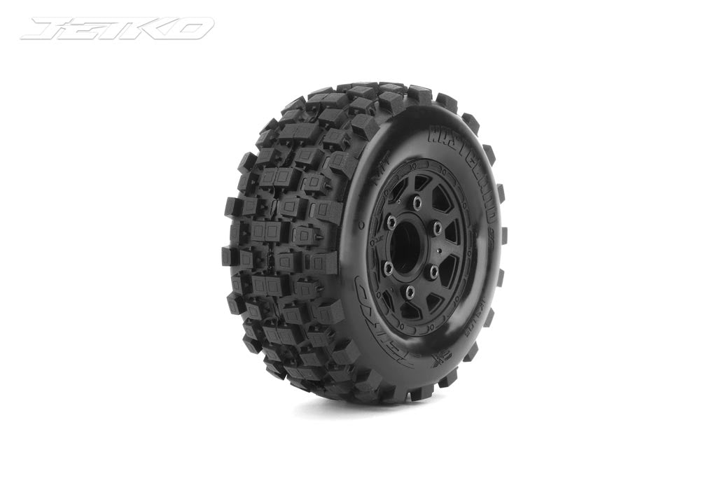 JETKO JK3105CB - Jetko EX Belted Tyre Westland SC Black wheel 12 14 17mm Hex 2 pcs