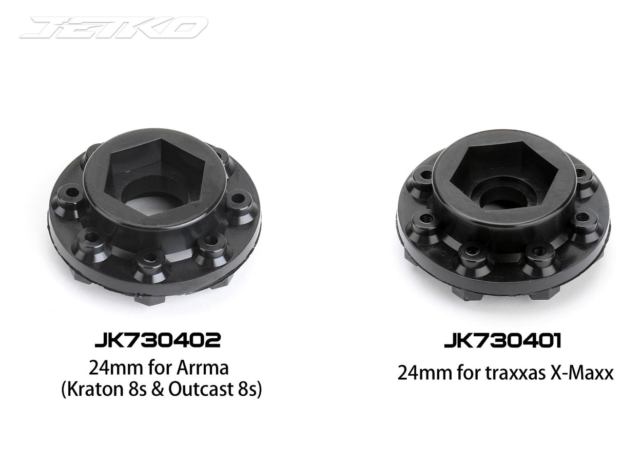 JETKO JK5804CB - Jetko EX Tyre XMT Wasteland Belted Black Wheel 24mm Xmaxx & Kraton2 pcs