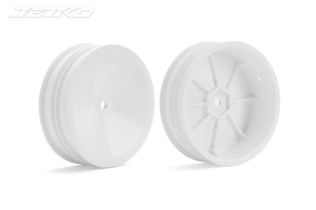 JETKO JK6121WH8 - Jetko Wheels 1:10 Buggy Front Slim White 2WD 8pack