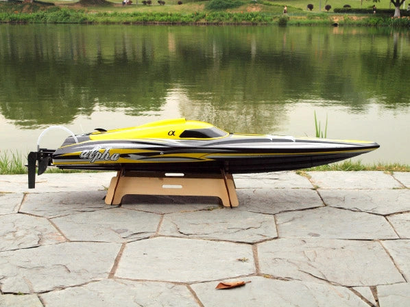 BLACK TILBUD - Alpha 1000mm Brushless V-Boat 80 km/t!+