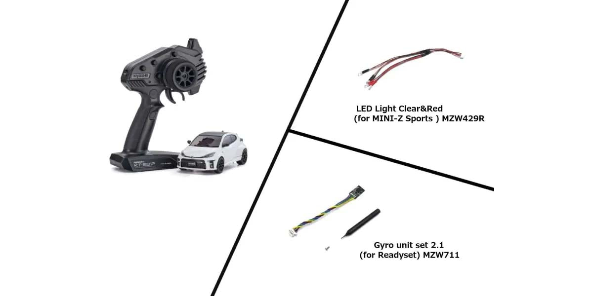 KYOSHO K.32360PW - Kyosho Mini-Z MR04 RWD Toyota Yaris White N-HM/KT531P w/Gyro & LED