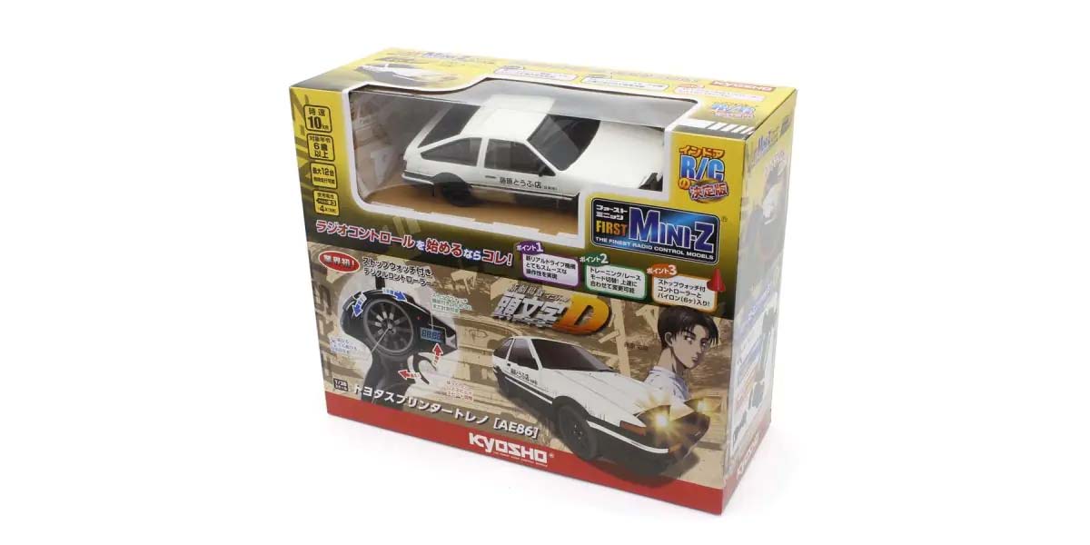 KYOSHO EGG K.66601A - Kyosho First Mini-Z 1:28 Initial-D Toyota Sprinter Trueno AE86 WH/BK