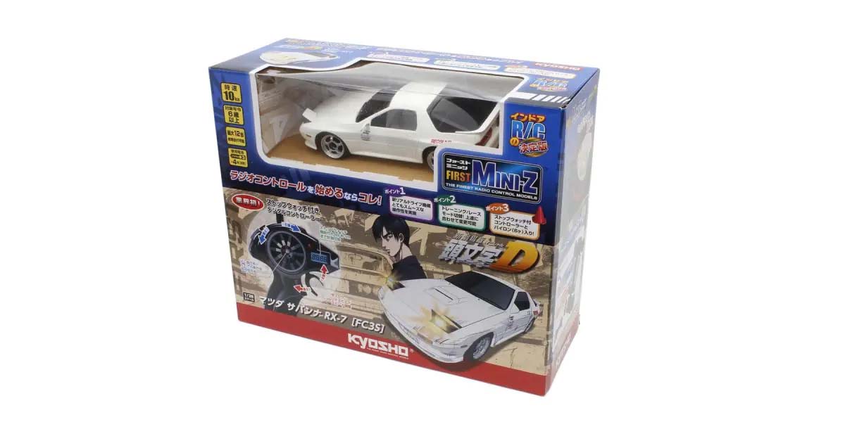KYOSHO EGG K.66602A - Kyosho First Mini-Z 1:28 Initial-D Mazda Savanna RX-7 FC3S WH