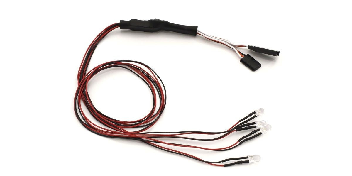 KYOSHO K.97054-4CR - LED Light Unit Diam=5/L=400/Clear&Red 4 Bulbs