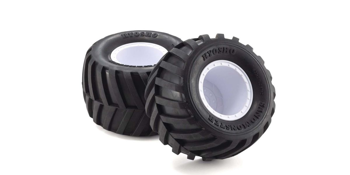 KYOSHO K.EZTH001WS - Pre-Glued High Grip Soft Tires 2 pcs EP MadVan VE