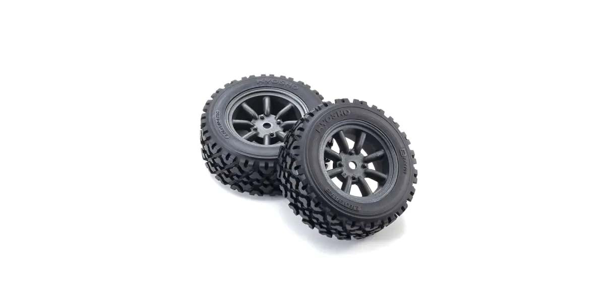 KYOSHO K.FATH709BKM - Pre-Glued Vintage Rally Tyres 1:10 Fazer 2.0 2 pcs