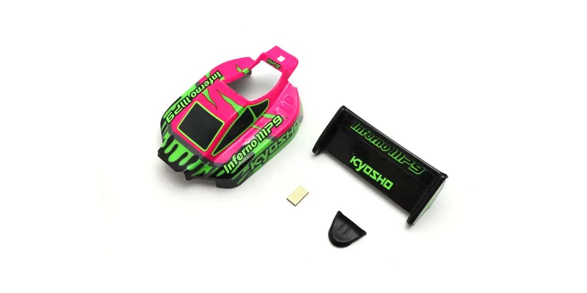 KYOSHO K.MBB03PGR - Pre-painted Mini-Z Buggy Inferno MP9 TKI3 Body Set - Pink-Green