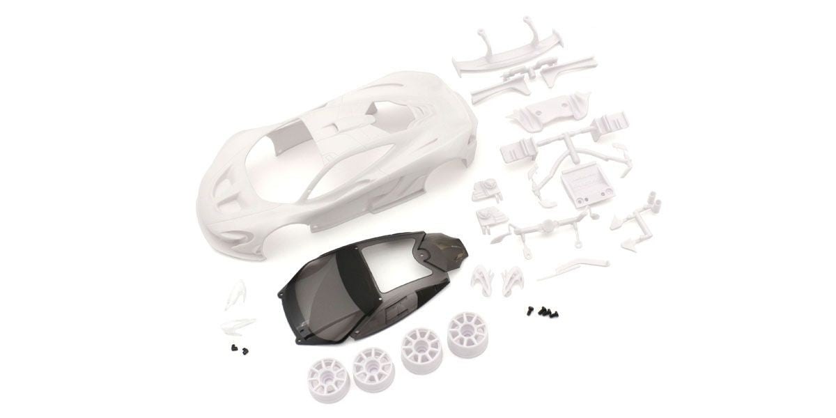 KYOSHO K.MZN190 - Bodyshell McLaren P1 GTR Mini-Z + 2WD Rims White Body