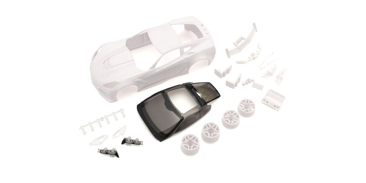 KYOSHO K.MZN196 - Bodyshell Chevrolet Corvette ZR1 Mini-Z + 2WD Rims White Body