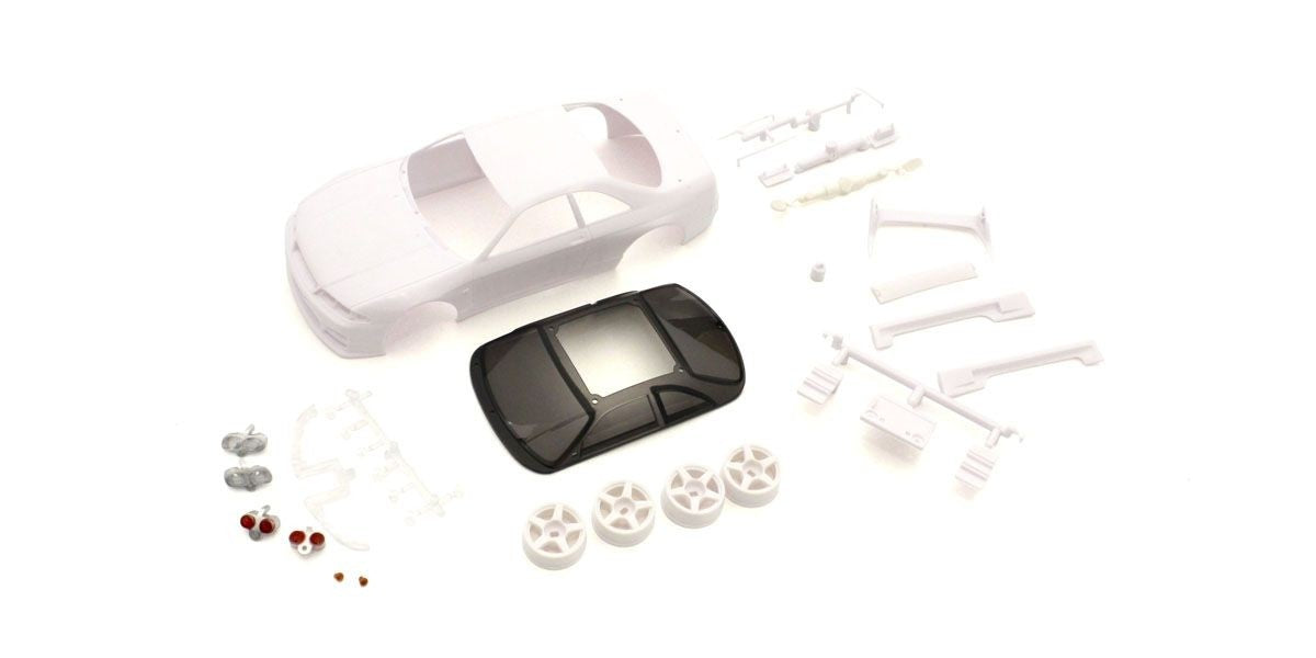 KYOSHO K.MZN197 - Bodyshell Nissan GT-R Nismo R33 Mini-Z + 4WD Rims White Body